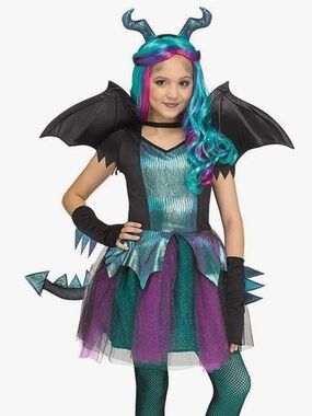 Dark Dragon Girls Halloween Costume